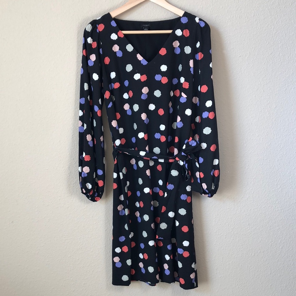 Ann Taylor Dress with Multicolored Polkadots Size S